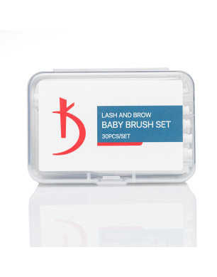 Набір щіточок Baby Brush для вій та брів, 30 шт./наб. (колір: білий)