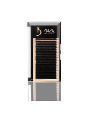 Ресницы для наращивания Velvet Lash Beauty 0.07 C Mix (16 рядов, длина 6-14)
