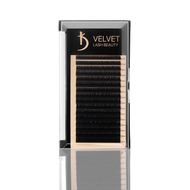 Вії для нарощування Velvet Lash Beauty 0.07 C Mix (16 рядів, довжина 6-14)