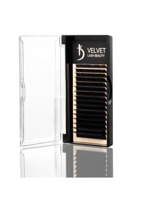 Ресницы для наращивания Velvet Lash Beauty 0.07 C Mix (16 рядов, длина 6-14)