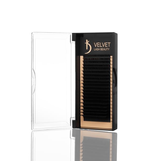 Вії для нарощування Velvet Lash Beauty 0.7 С Mix (20 рядів, довжина 6-15)