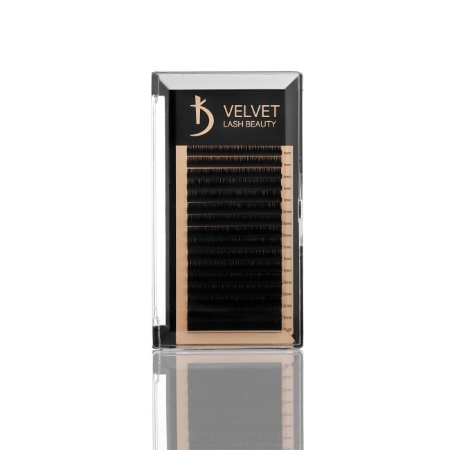 Вії для нарощування Velvet Lash Beauty 0.10 СС Mix (16 рядів, довжина 6-14)