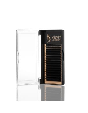Вії для нарощування Velvet Lash Beauty 0.10 СС Mix (16 рядів, довжина 6-14)