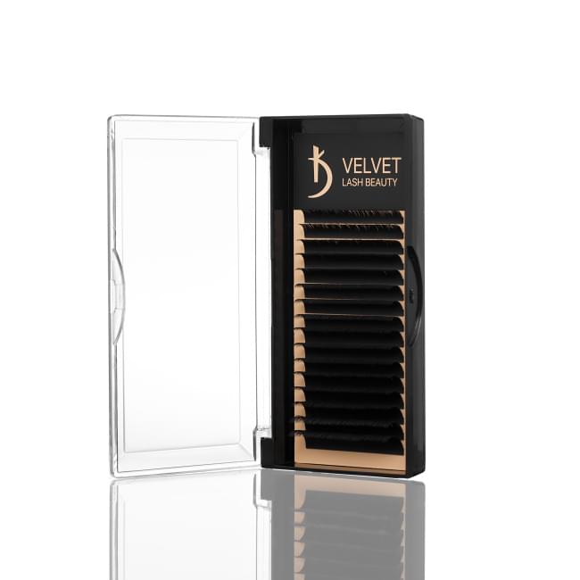Вії для нарощування Velvet Lash Beauty 0.10 СС Mix (16 рядів, довжина 6-14)