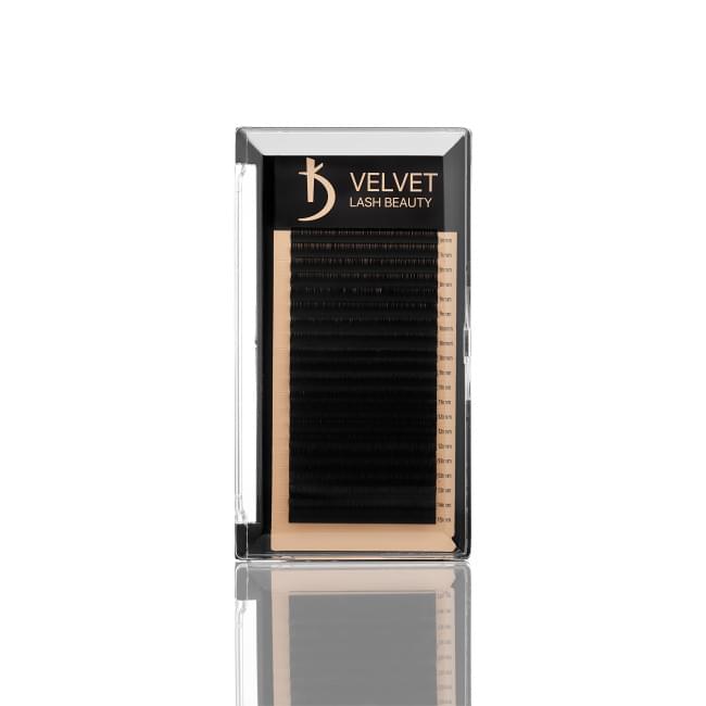 Вії для нарощування Velvet Lash Beauty 0.7 СС Mix (20 рядів, довжина 6-15)