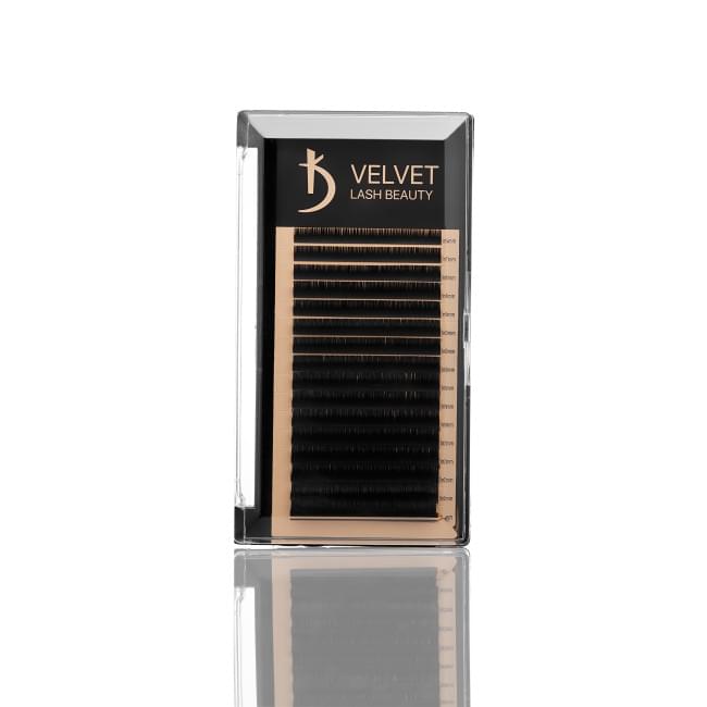 Вії для нарощування Velvet Lash Beauty 0.10 D Mix (16 рядів, довжина 6-14)