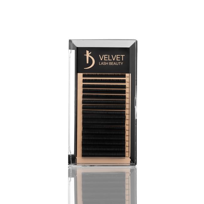 Вії для нарощування Velvet Lash Beauty 0.07 DD Mix (16 рядів, довжина 6-14)