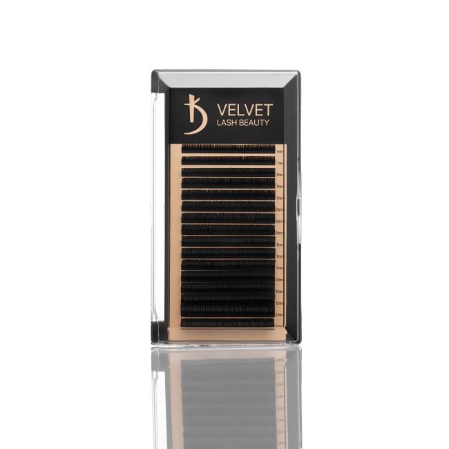 Вії для нарощування Velvet Lash Beauty 0.10 DD Mix (16 рядів, довжина 6-14)
