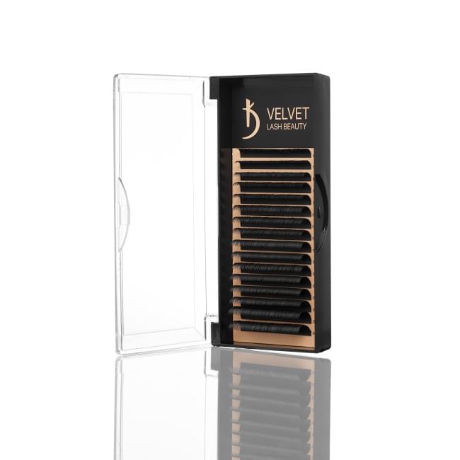 Вії для нарощування Velvet Lash Beauty 0.10 DD Mix (16 рядів, довжина 6-14)