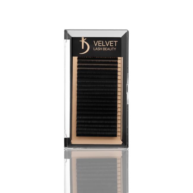 Вії для нарощування Velvet Lash Beauty 0.10 DD Mix (20 рядів, довжина 6-15)