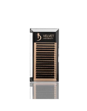Вії для нарощування Velvet Lash Beauty 0.10 L Mix (16 рядів, довжина 6-14)