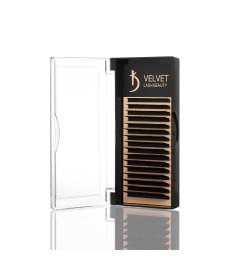 Вії для нарощування Velvet Lash Beauty 0.10 L Mix (16 рядів, довжина 6-14)