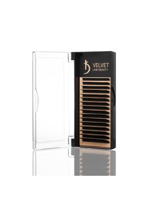 Вії для нарощування Velvet Lash Beauty 0.10 L Mix (16 рядів, довжина 6-14)