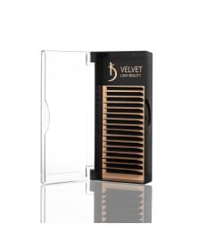 Вії для нарощування Velvet Lash Beauty 0.07 L Mix (16 рядів, довжина 6-14)