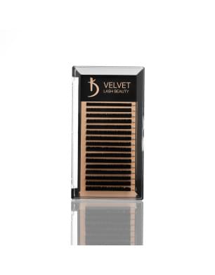 Вії для нарощування Velvet Lash Beauty 0.07 L Mix (16 рядів, довжина 6-14)