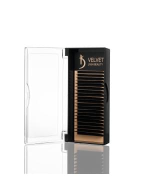 Вії для нарощування Velvet Lash Beauty 0.7 L Mix (20 рядів, довжина 6-15)