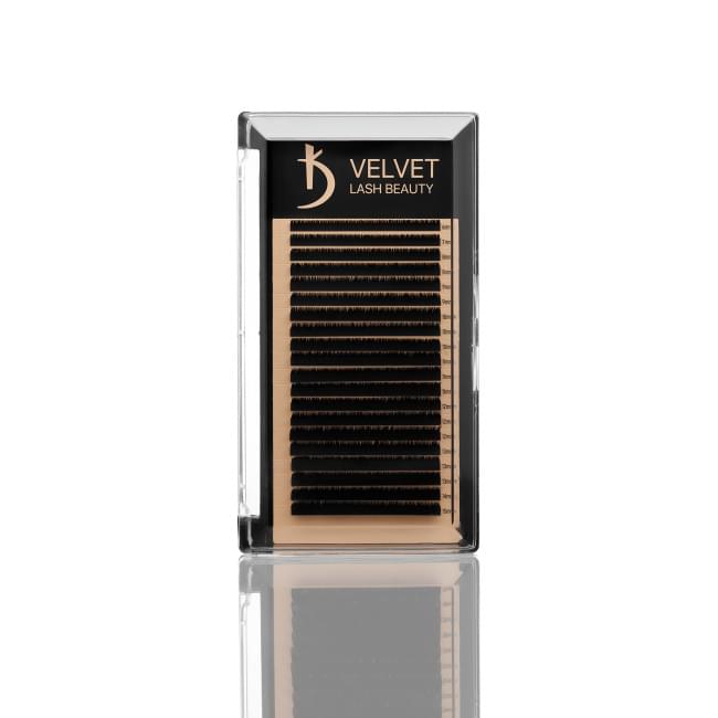 Вії для нарощування Velvet Lash Beauty 0.7 L Mix (20 рядів, довжина 6-15)