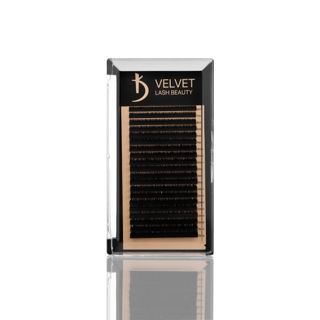 Вії для нарощування Velvet Lash Beauty 0.10 L Mix (20 рядів, довжина 6-15)