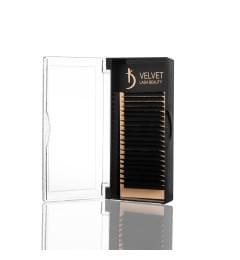 Вії для нарощування Velvet Lash Beauty 0.10 L Mix (20 рядів, довжина 6-15)