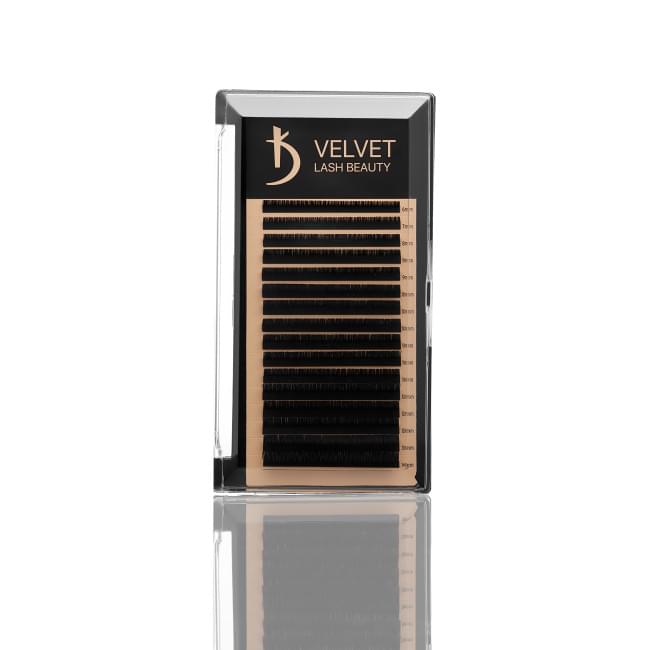 Вії для нарощування Velvet Lash Beauty 0.10 LС Mix (16 рядів, довжина 6-14)