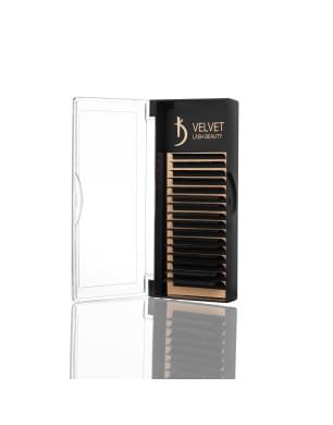 Вії для нарощування Velvet Lash Beauty 0.10 LС Mix (16 рядів, довжина 6-14)