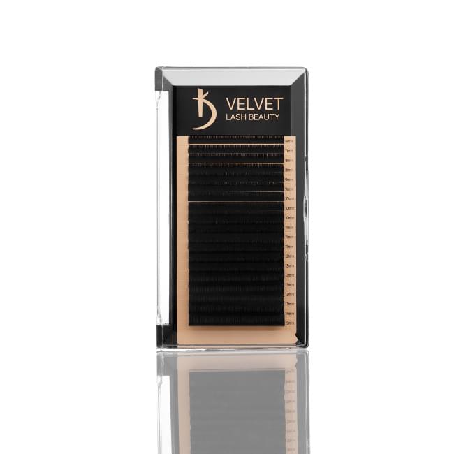 Вії для нарощування Velvet Lash Beauty 0.10 LC Mix (20 рядів, довжина 6-15)