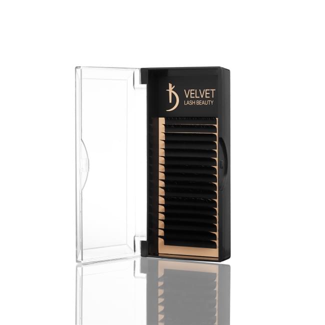Вії для нарощування Velvet Lash Beauty 0.07 М Mix (16 рядів, довжина 6-14)