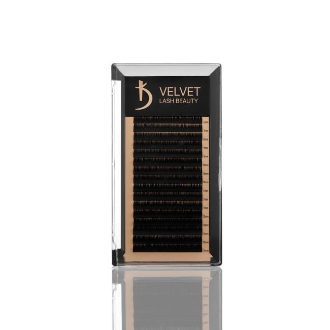 Вії для нарощування Velvet Lash Beauty 0.07 М Mix (16 рядів, довжина 6-14)