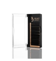 Вії для нарощування Velvet Lash Beauty 0.10 М Mix (16 рядів, довжина 6-14)