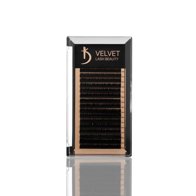 Вії для нарощування Velvet Lash Beauty 0.10 М Mix (16 рядів, довжина 6-14)