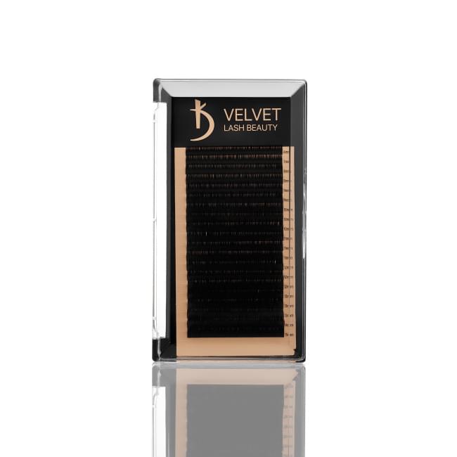 Вії для нарощування Velvet Lash Beauty 0.10 М Mix (20 рядів, довжина 6-15)