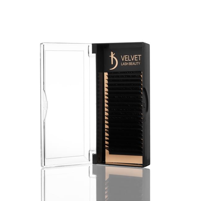 Вії для нарощування Velvet Lash Beauty 0.10 М Mix (20 рядів, довжина 6-15)