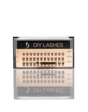 Накладные ресницы DIY LASHES 01A C 0,07 (8 mm, 10 mm, 12 mm)