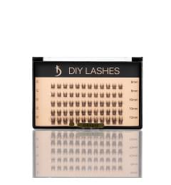 Накладні вії DIY LASHES 01B C 0,07 (8 mm - 2, 10 mm - 2, 12 mm - 1)