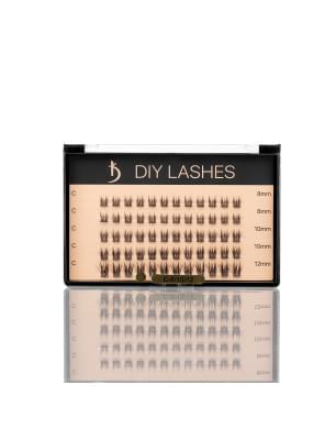 Накладные ресницы DIY LASHES 01B C 0,07 (8 mm - 2, 10 mm - 2, 12 mm - 1)