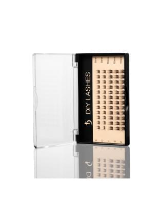 Накладные ресницы DIY LASHES 01B C 0,07 (8 mm - 2, 10 mm - 2, 12 mm - 1)