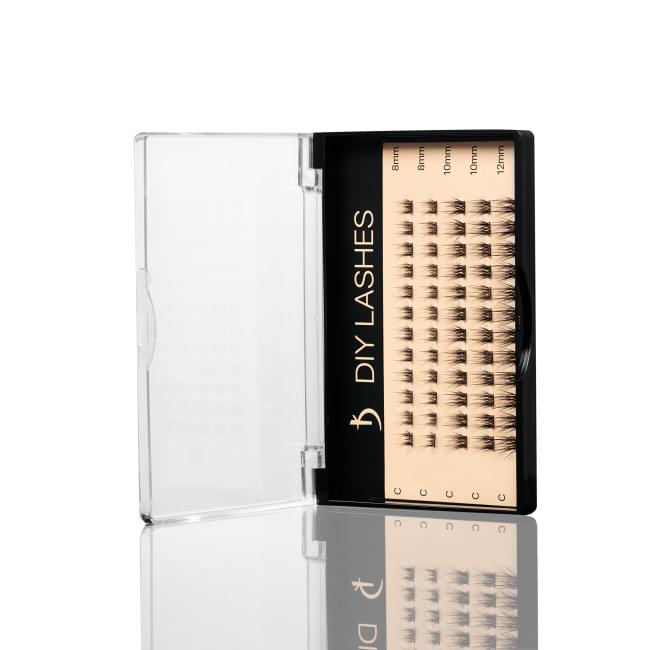 Накладні вії DIY LASHES 01B C 0,07 (8 mm - 2, 10 mm - 2, 12 mm - 1)
