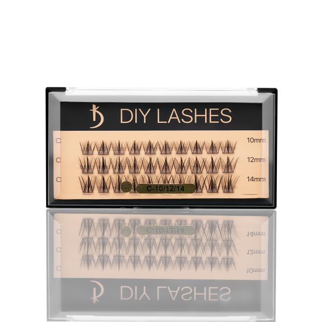 Накладні вії DIY LASHES 02B C 0,07 (10 mm, 12 mm, 14 mm)