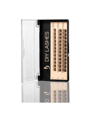 Накладные ресницы DIY LASHES 03A C 0,07 (8 mm, 10 mm, 12 mm)