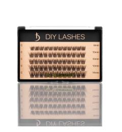 Накладні вії DIY LASHES 03B C 0,07 (8 mm - 1, 10 mm - 2, 12 mm - 1, 14 mm - 1)