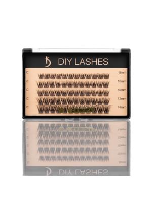 Накладные ресницы DIY LASHES 03B C 0,07 (8 mm - 1, 10 mm - 2, 12 mm - 1, 14 mm - 1)