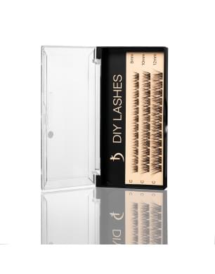 Накладные ресницы DIY LASHES 04A C 0,07 (8 mm, 10 mm, 12 mm)
