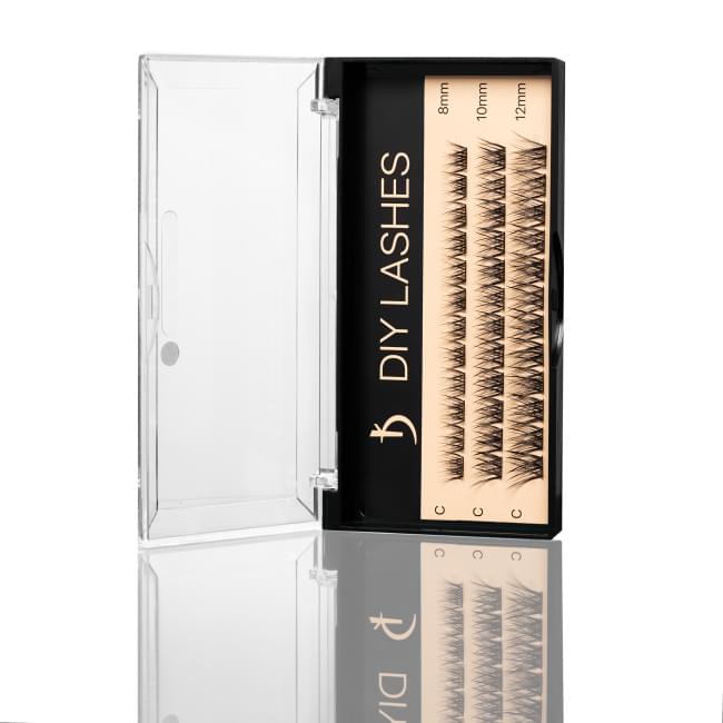 Накладные ресницы DIY LASHES 04A C 0,07 (8 mm, 10 mm, 12 mm)
