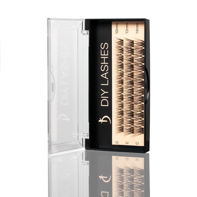 Накладні вії DIY LASHES 04B C 0,07 (10 mm, 12 mm, 14 mm)