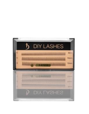 Накладные ресницы DIY LASHES 08A C 0,07 (8 mm, 10 mm, 12 mm)