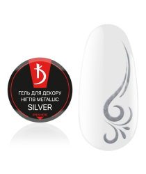 Гель для декору нігтів Metallic Silver, 4 г