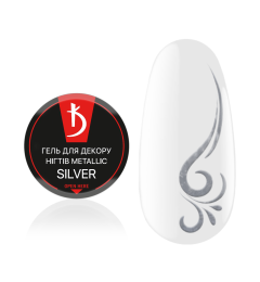 Гель для декора ногтей Metallic Silver, 4 г