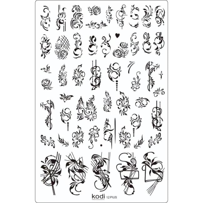 Пластина для стемпинга Plus size №12 (9,5х14,5 см)