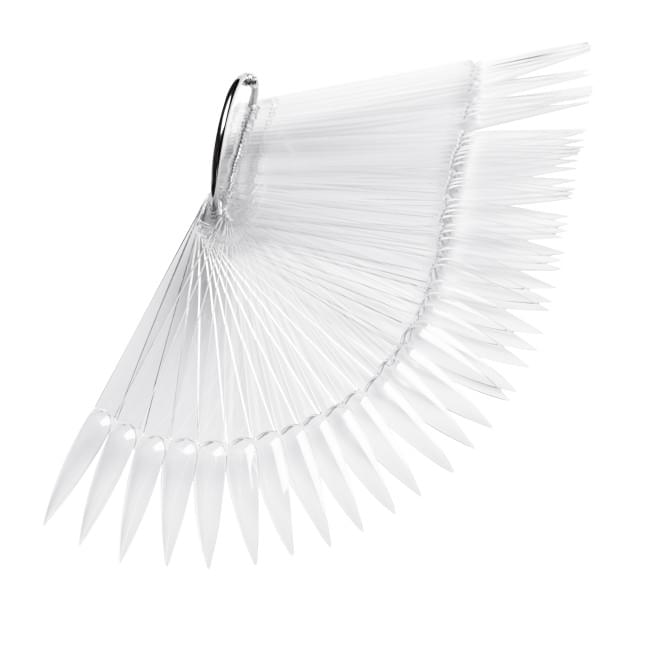 Демонстрационная палитра-веер для гель-лака (форма: стилет, цвет: прозрачный) 50 шт/уп