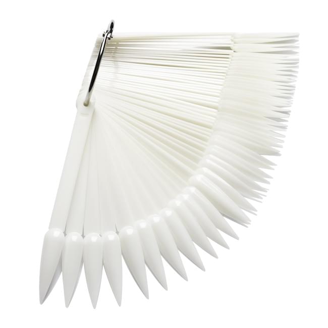 Демонстрационная палитра-веер для гель-лака (форма: стилет, цвет: натуральный) 50 шт/уп